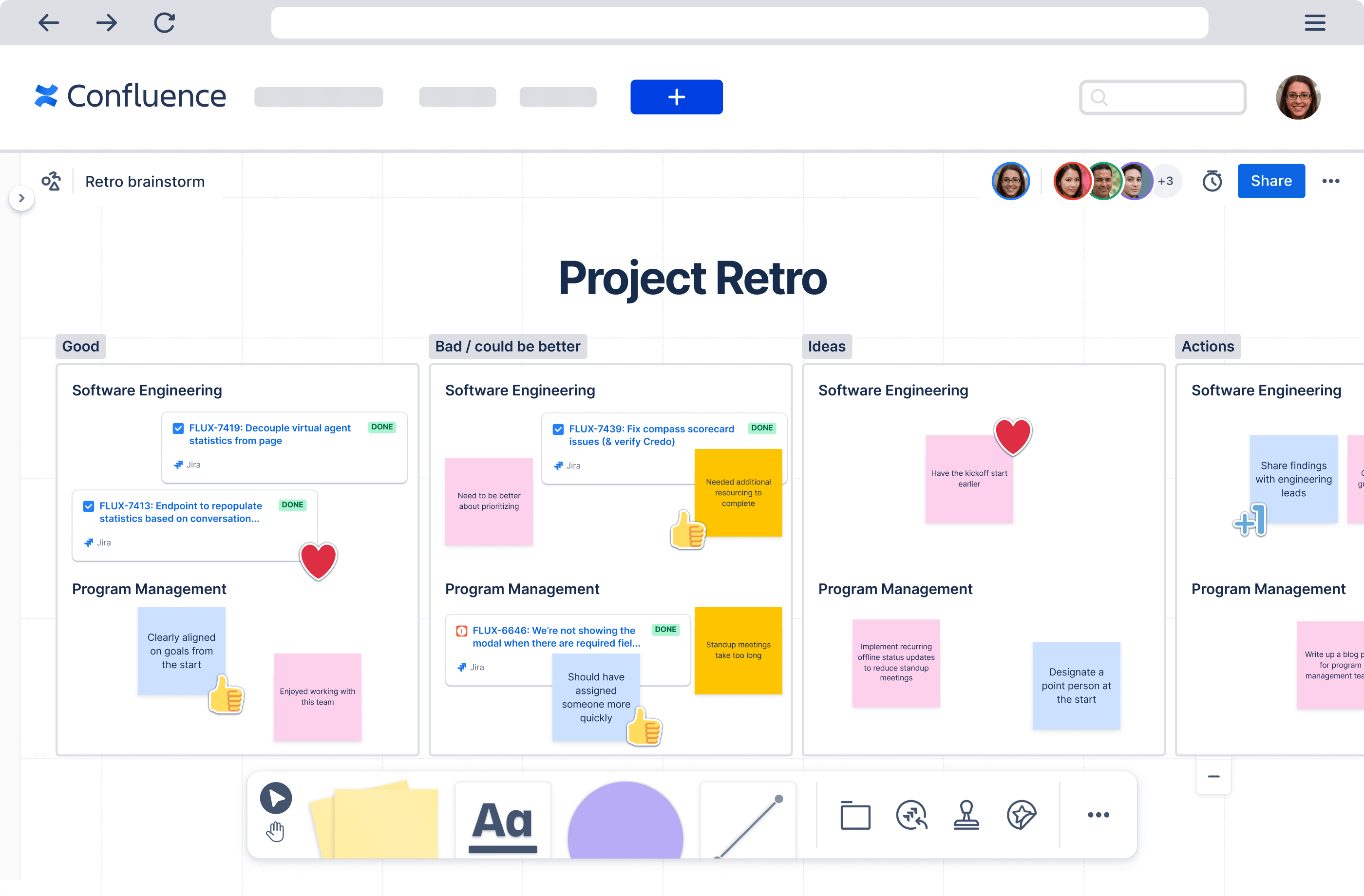 Page d'accueil personnelle avec intégration Confluence et Jira Service Management